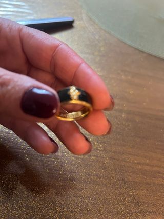 Anello Just Cavalli nero e oro