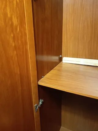 Armario juvenil gris y naranja y armario esquinero