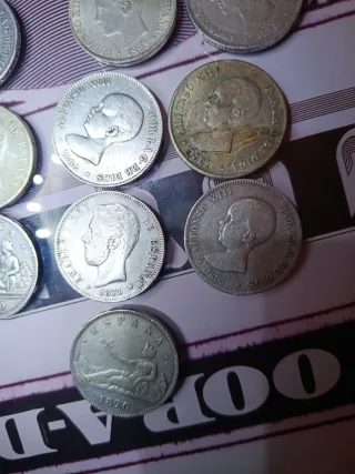 Monedas de Plata 5 Pesetas