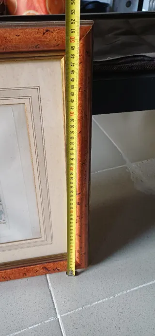 Cuadro vintage marco madera