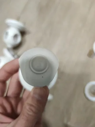 Soportes Cortina Madera Blancos (4 uds)