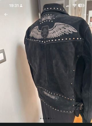 Cazadora The Kooples Ante Negra Tachuelas