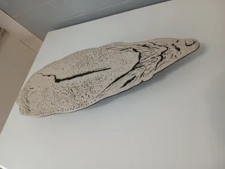 Bandeja Teide cerámica beige y negra