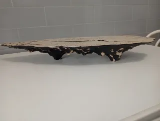 Bandeja Teide cerámica beige y negra