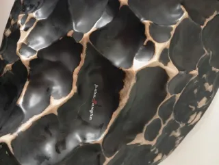 Bandeja Teide cerámica beige y negra