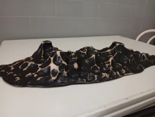 Bandeja Teide cerámica beige y negra