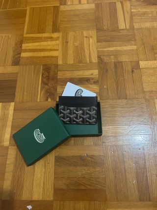 Tarjetero Goyard Negro y Verde