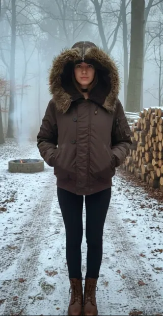 Chaqueta anorak TOPMAN marrón