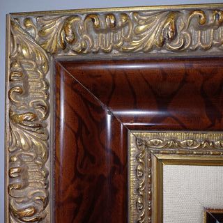 Cuadro al óleo paisaje invierno