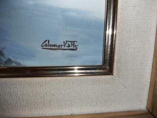 Cuadro al óleo paisaje invierno