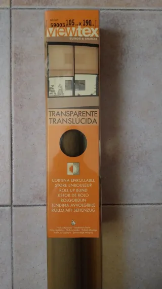 Cortina enrollable Viewtex 105x190cm (nueva)