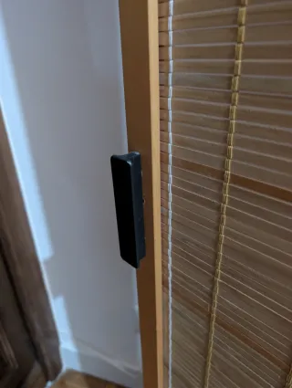 Biombo de madera y bambú