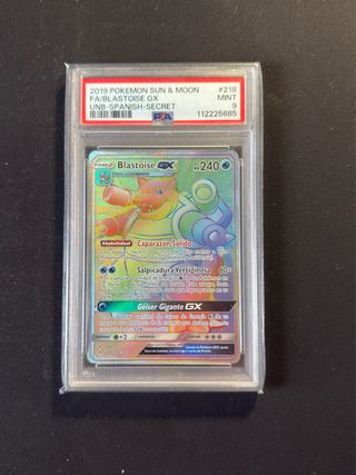 Blastoise GX FA 218/214 PSA 9 MINT