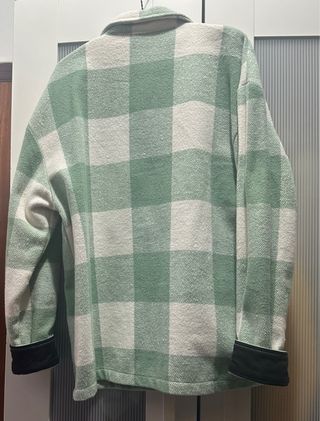 Chaqueta cuadros verde y blanco tipo franela