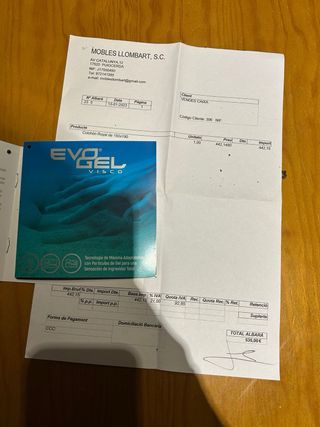 Colchón Visco Gel mix Royal 190x150 como nuevo