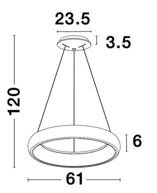 Lámpara LED Circular tres tipos de luz regulada