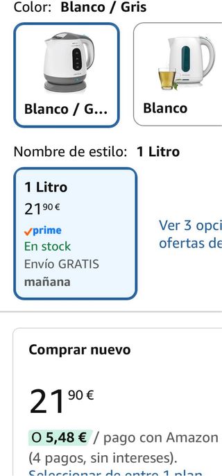 Hervidor Cecotec Thermosense 120 BPA Free