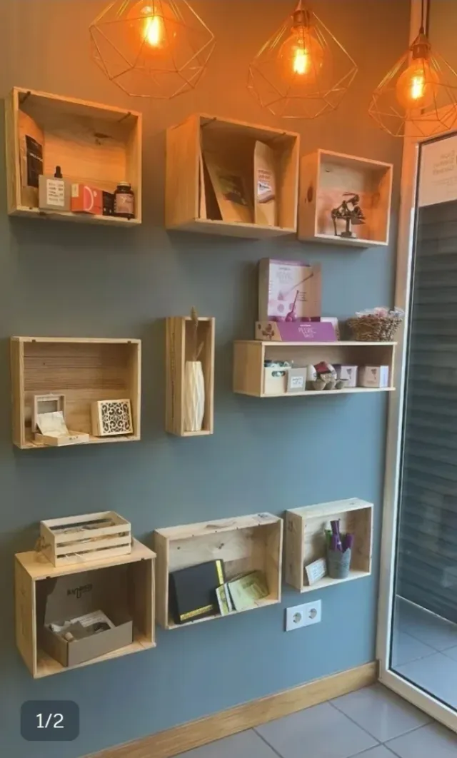 Estantería Cajas Madera