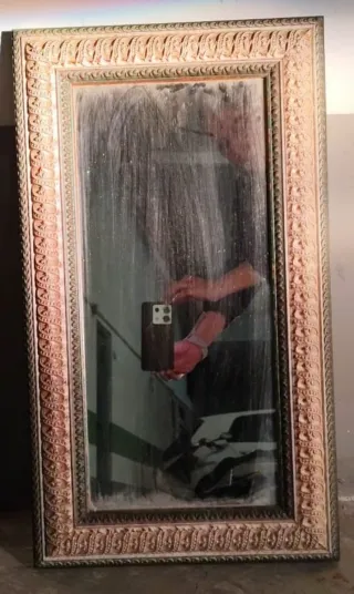 Espejo grande decorativo madera y dorado