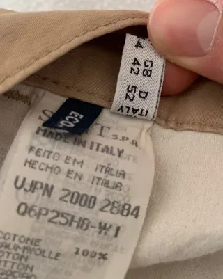 Armani Jeans Pantalón Chino Ancho Talla 36 US
