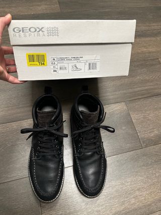 Botas Geox Piel Negra Marrón Talla 46
