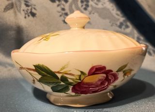 Scatola Vintage Porcellana Inglese Fiorita