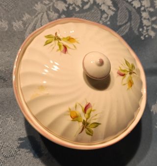 Scatola Vintage Porcellana Inglese Fiorita