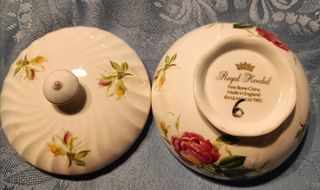 Scatola Vintage Porcellana Inglese Fiorita