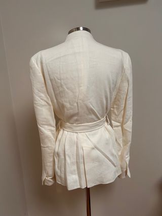 Americana Zara Lino Beige Talla M