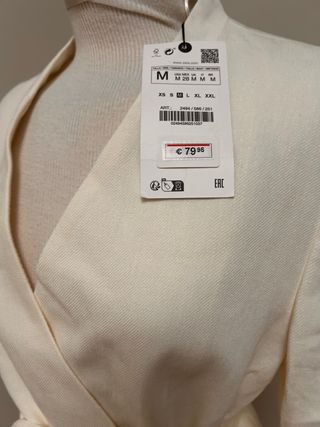 Americana Zara Lino Beige Talla M