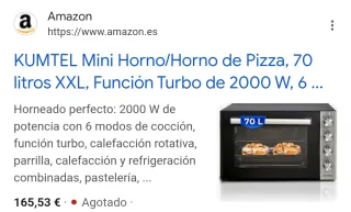 Mini horno Kumtel 70L