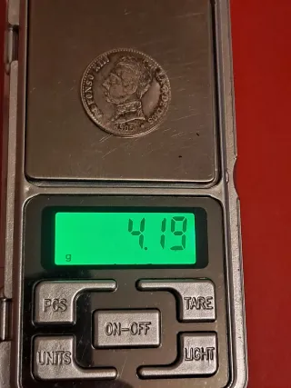 Lote 4 monedas réplica Alfonso XIII