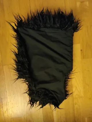 Chaleco pelo sintético negro