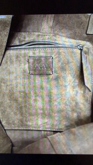 Mala tote bag maxi em camurça Zara