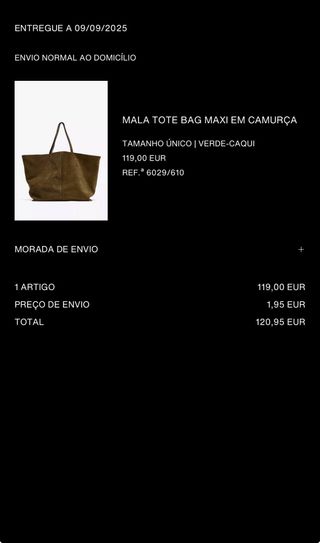 Mala tote bag maxi em camurça Zara
