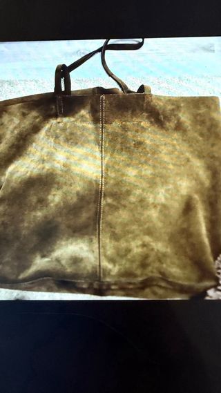 Mala tote bag maxi em camurça Zara