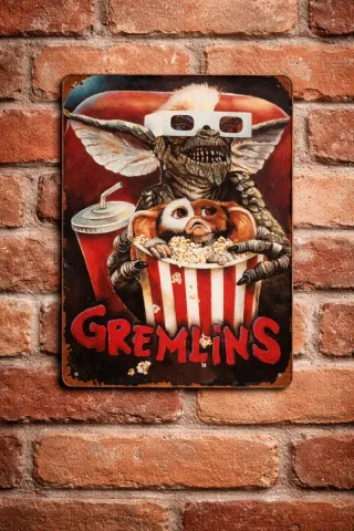 Pack 3 Carteles Metálicos Terror Vintage