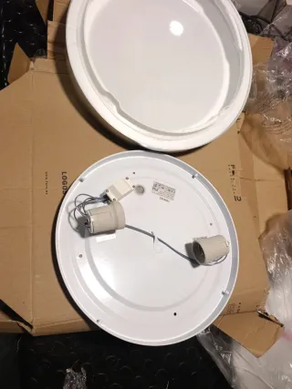 Plafón Faro Barcelona Plata y Blanco