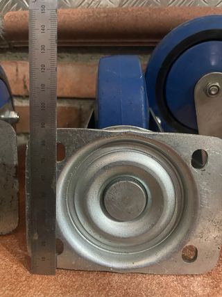 Ruedas giratorias azules (4 unidades)