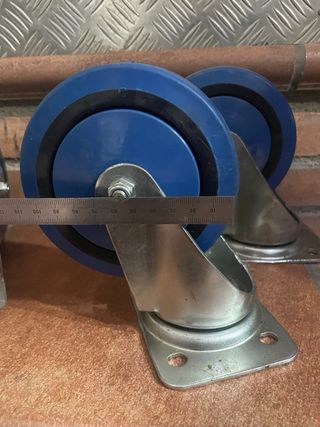 Ruedas giratorias azules (4 unidades)