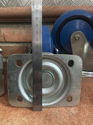 Ruedas giratorias azules (4 unidades)