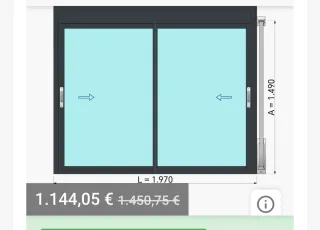2 Ventana antracita 197 x 149