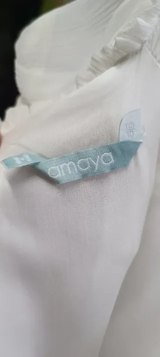 Vestido de comunión blanco y rosa