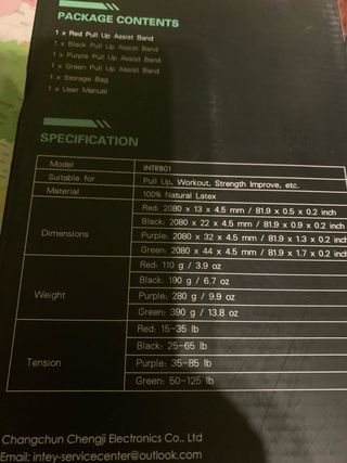 Cintas elásticas de resistencia INTEY