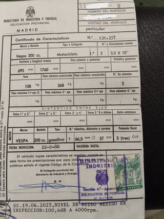 PIAGGIO VESPA DS200 1980