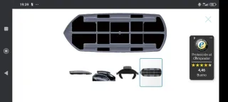 Cofre techo Thule Dinamic M 800 titanio brillante.