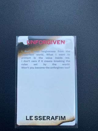 Photocard Eunchae Unforgiven LE SSERAFIM