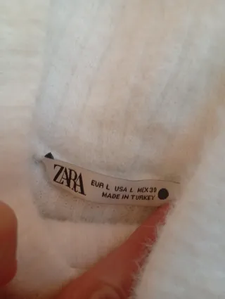 Suéter blanco mujer dZsra -talla L