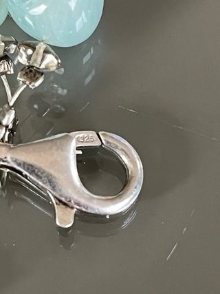 Bracciale Argento 925 Pietra Dura Azzurra