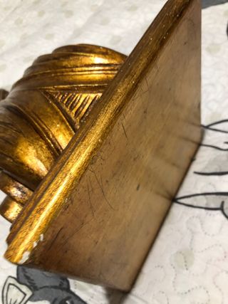 Ménsula decorativa dorada grande